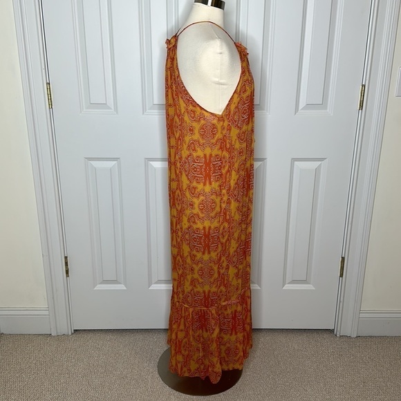 Animale Brazil Orange Printed Dress 42 - Picture 5 of 10